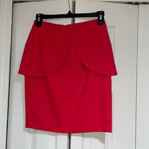 H&M skirt size 4 peplum red